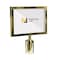 Montour Line Stanchion Post Top Sign Frame 8.5x11" H Polished Brass, EXIT SALIDA HDSF-8511-H-PB-EXITDBL - alternate 1